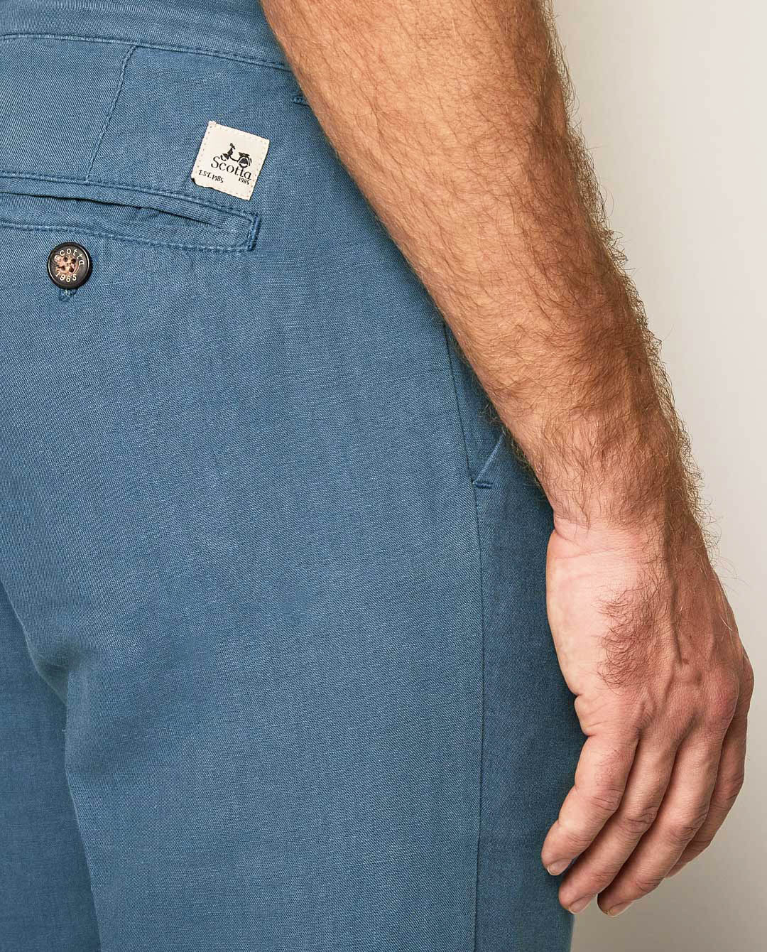 Pantalón lino algodón marino | SCOTTA