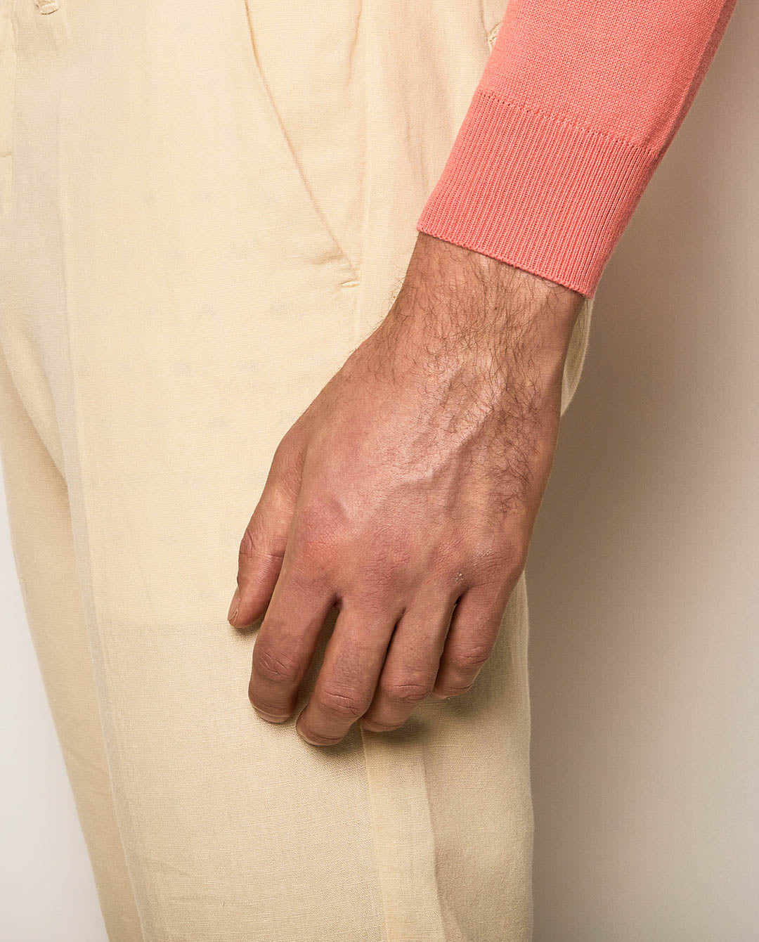 Pantalón lino algodón beige claro | SCOTTA