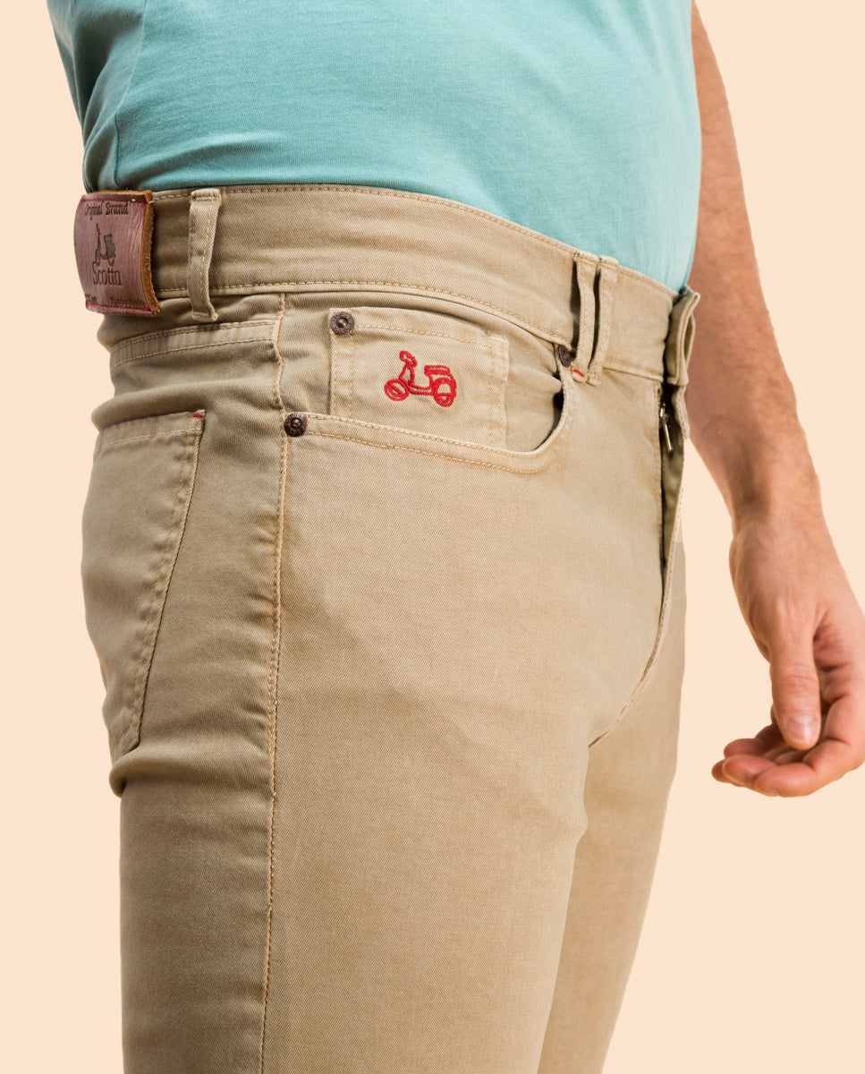 Pantalon 5 bolsillos beige oscuro | SCOTTA