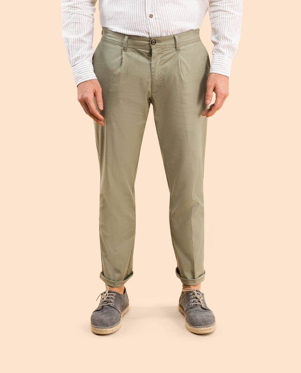 Pantalon sostenible khaki | SCOTTA