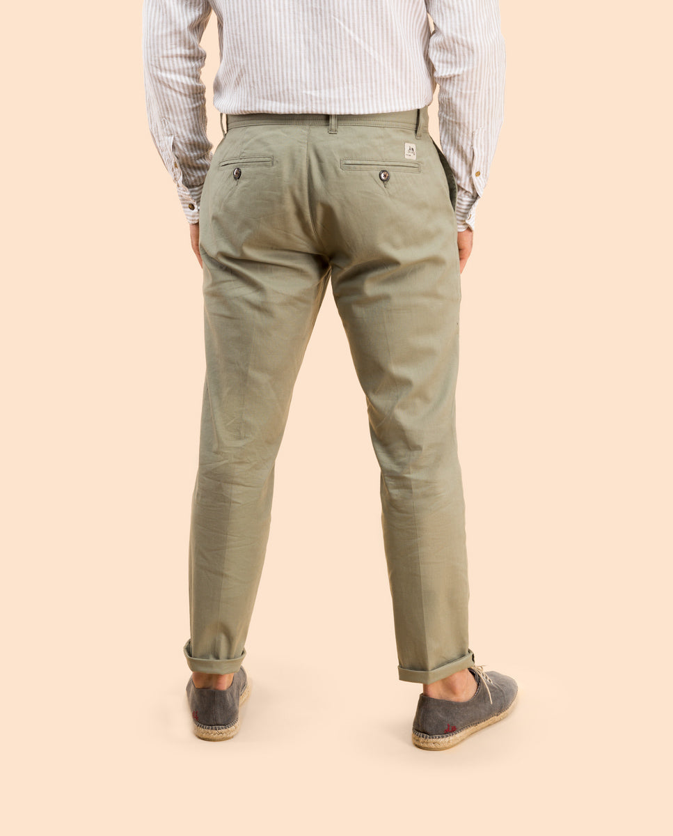 Pantalon sostenible khaki | SCOTTA